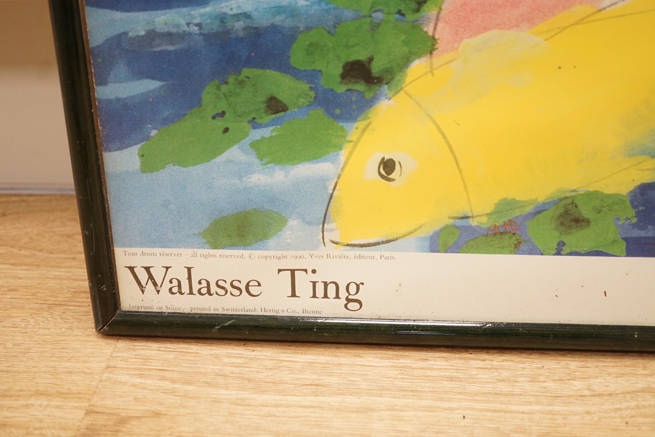 A French colour poster for Walasse Ting c.1990, 57 x 94.5cm